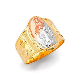 Guadalupe Ladies Ring in 14K Tri-Color Gold