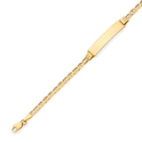 6" inch Mariner Kids ID Bracelet In 14K Gold