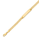 6" inch Cuban Kids ID Bracelet In 14K Gold