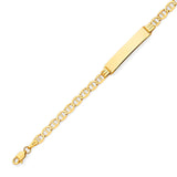 6" inch Mariner Kids ID Bracelet In 14K Gold