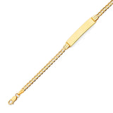 6" inch Cuban Kids ID Bracelet In 14K Gold