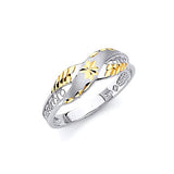 Star Ladies Ring in 14K Two-Tone Gold