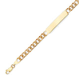 6" inch Cuban Kids ID Bracelet In 14K Gold