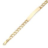 6" inch Cuban Kids ID Bracelet In 14K Gold