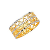 Heart Ladies Ring in 14K Two-Tone Gold