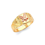 Eagle Kids Ring in 14K Two-Tone Gold