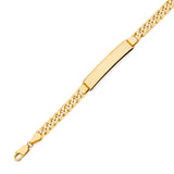 6" inch Cuban Kids ID Bracelet In 14K Gold