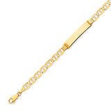 6" inch Mariner Kids ID Bracelet In 14K Gold