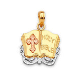 First Communion Kids Pendant in 14K Tri-Color Gold