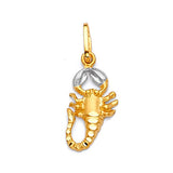 Scorpion Mens Pendant in 14K Two-Tone Gold