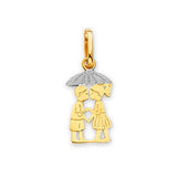 Kids Pendant in 14K Two-Tone Gold