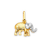 Elephant Ladies Pendant in 14K Two-Tone Gold