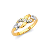 Ladies Ring in 14K Two-Tone Gold