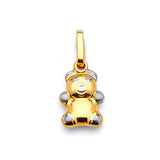 Bear Kids Pendant in 14K Two-Tone Gold