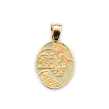 Baptism Kids Pendant in 14K Gold