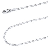 Solid Valentino Chain in 14K White Gold