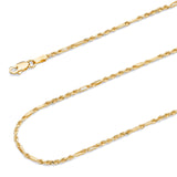 Solid Milano Chain in 14K Gold