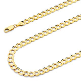 Solid Cuban Chain in 14K Gold