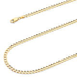 Solid Cuban Chain in 14K Gold