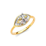 Multi-Color CZ Ladies Ring in 14K Gold