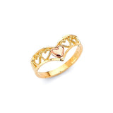 Heart Kids Ring in 14K Two-Tone Gold