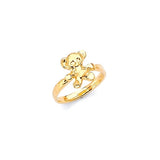 Bear Kids Ring in 14K Gold