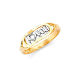 Heart Ladies Ring in 14K Two-Tone Gold