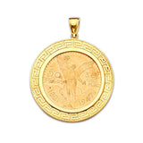 Mens Frame Pendant in 14K Gold