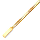 Cuban Mens ID Bracelet In 14K Gold