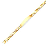 Cuban Mens ID Bracelet In 14K Gold