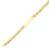 Cuban Mens ID Bracelet In 14K Gold