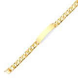 Cuban Mens ID Bracelet In 14K Gold