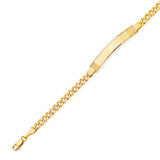 6" inch Cuban Kids ID Bracelet In 14K Gold