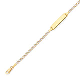 6" inch Cuban Kids ID Bracelet In 14K Gold