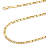 Solid Cuban Chain in 14K Gold