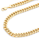 Semi-Solid Cuban Chain in 14K Gold