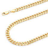 Semi-Solid Cuban Chain in 14K Gold