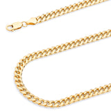 Semi-Solid Cuban Chain in 14K Gold