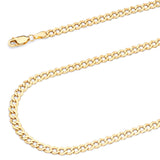 Semi-Solid Cuban Chain in 14K Gold