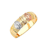 Guadalupe Ladies Ring in 14K Tri-Color Gold