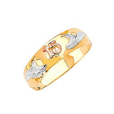 Ladies Ring in 14K Tri-Color Gold