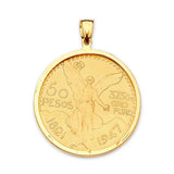 Mens Frame Pendant in 14K Gold