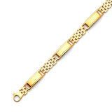 Fancy Mens Ornate Bracelet In 14K Gold