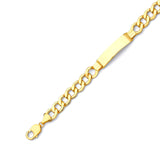 Cuban Mens ID Bracelet In 14K Gold