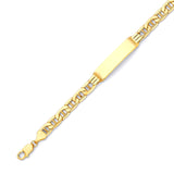 Mariner Mens ID Bracelet In 14K Gold