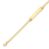 6" inch Mariner Kids ID Bracelet In 14K Gold