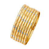 Star Flexible Ladies 7-Day Bangle in 14K Two-Tone Gold