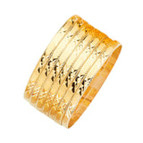 Solid Ladies 7-Day Bangle in 14K Gold