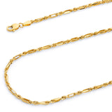 Semi-Solid Milano Chain in 14K Gold