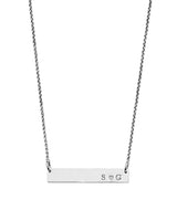 17'' Personalized Charm Necklace in 14K White Gold